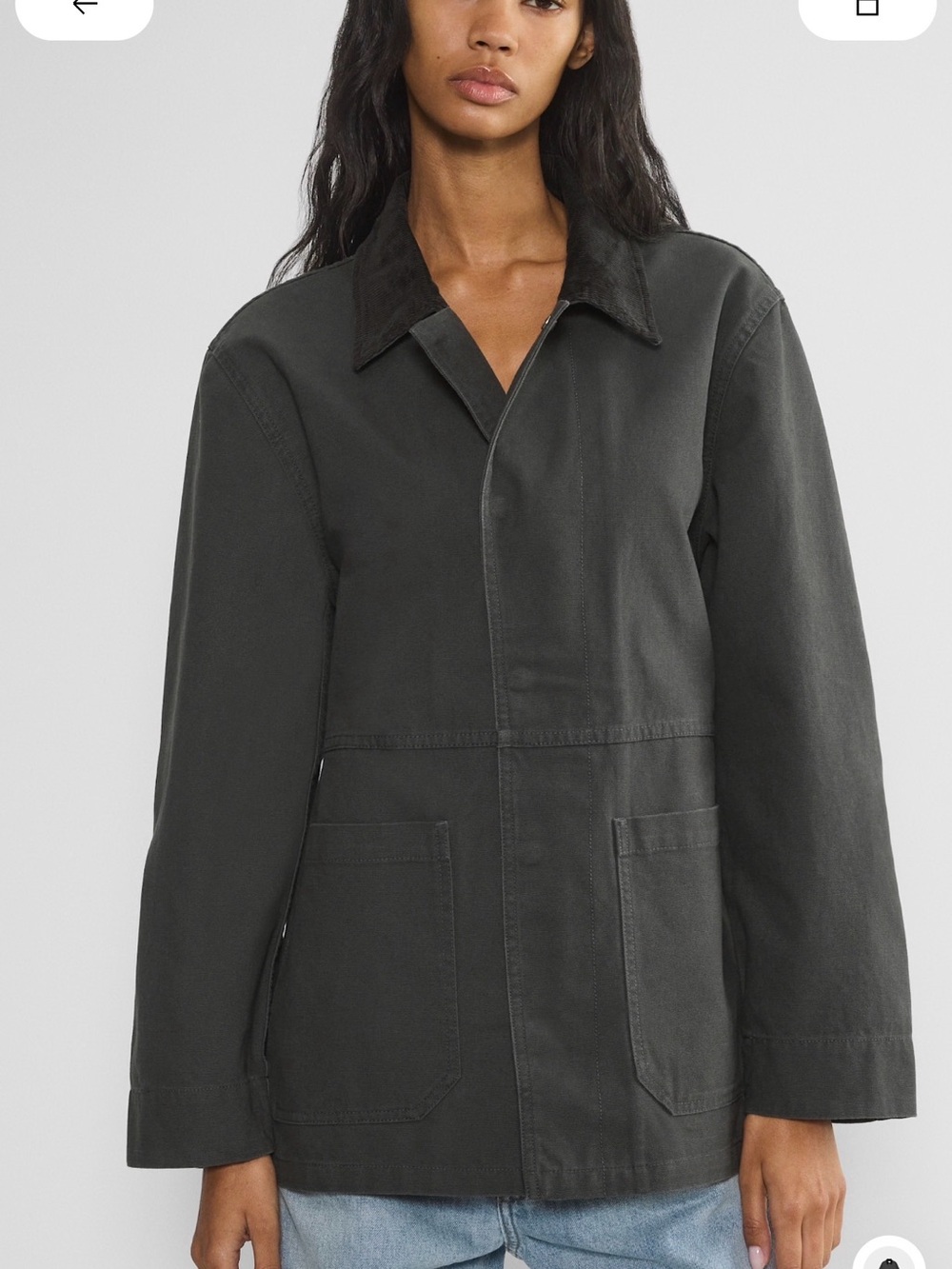 Aritzia Edison Chore Jacket - charcoal - Picture 2 of 9